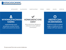 Tablet Screenshot of kriosonik.pl